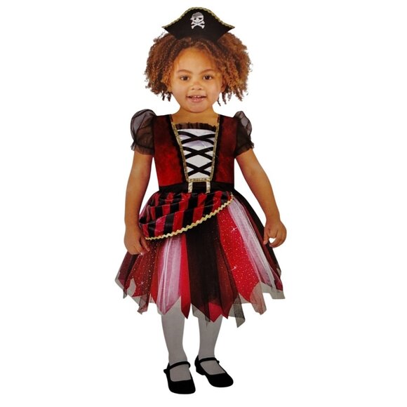 Toddler Girls 12 to 18M High Seas Cutie Complete Pirate Halloween Costume - Picture 1 of 10